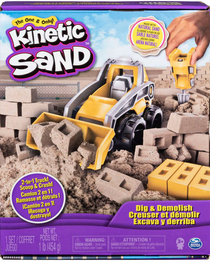 KINETINIS SMĖLIS „STATYBŲ AIKŠTELĖ SU SUNKVEŽIMIU“, KINETIC SAND, 545 G