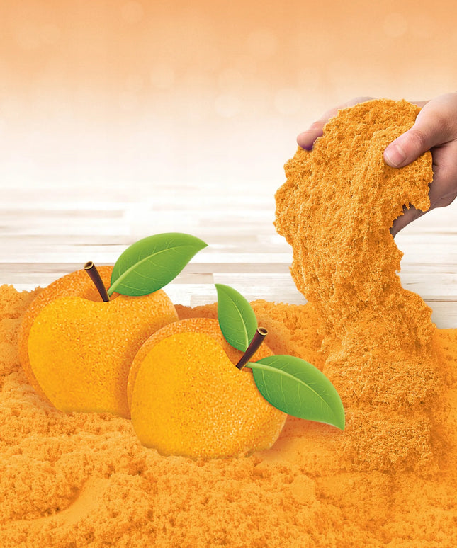 „Kinetic Sand Scents“ oranžinis kinetinis smėlis, persikų kvapo, 227 g