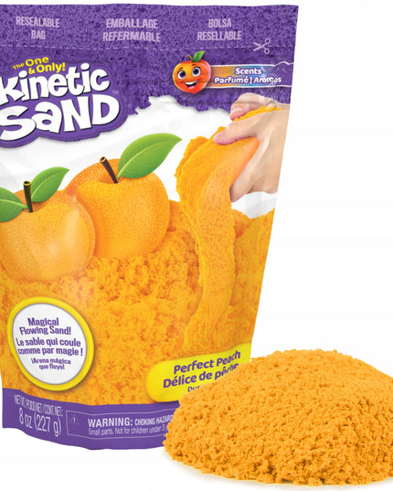 „Kinetic Sand Scents“ oranžinis kinetinis smėlis, persikų kvapo, 227 g