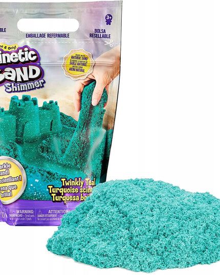 „Kinetic Sand Shimmer“ žvilgantis turkio spalvos kinetinis smėlis, 907 g