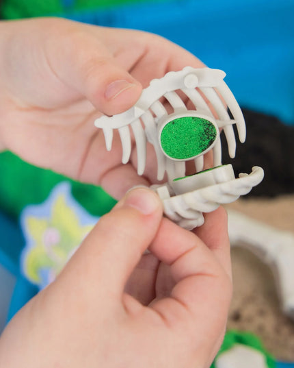 Kinetinis smėlis „T-Rex“ dinozaurų kasinėjimų rinkinys su skeletu ir priedais