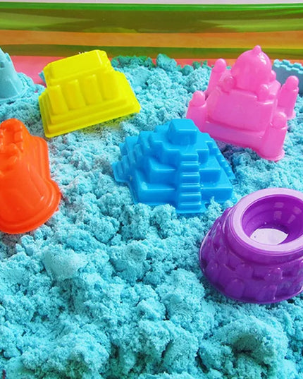 Gordon Toys kinetinio smėlio rinkinys su baseinėliu, formelėmis ir kastuvėliu