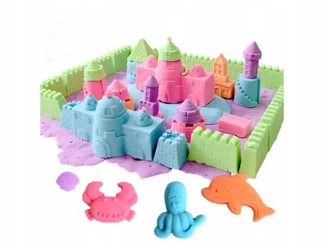 Gordon Toys kinetinio smėlio rinkinys su baseinėliu, formelėmis ir kastuvėliu