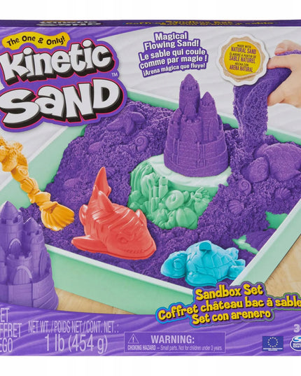 KINETINIO SMĖLIO RINKINYS „KINETIC SAND“ – PILIS, FORMELĖS IR PADĖKLAS, 454 G
