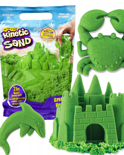 Žalias kinetinis smėlis „Kinetic Sand“ „Ryškios spalvos“, 930 g