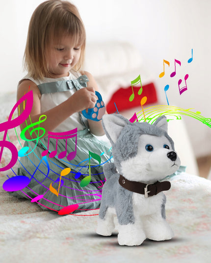 Interaktyvus Husky šuniukas, valdomas balsu, lietimu ir pulteliu