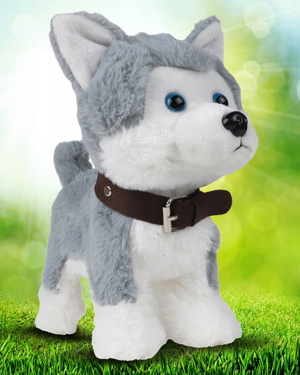 Interaktyvus Husky šuniukas, valdomas balsu, lietimu ir pulteliu