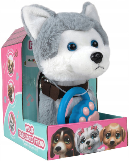Interaktyvus Husky šuniukas, valdomas balsu, lietimu ir pulteliu