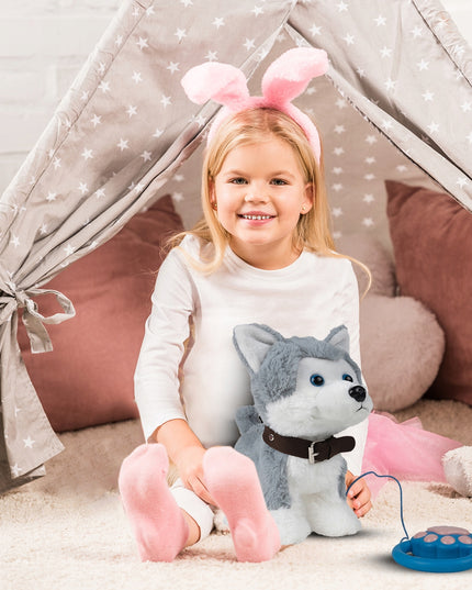 Interaktyvus Husky šuniukas, valdomas balsu, lietimu ir pulteliu