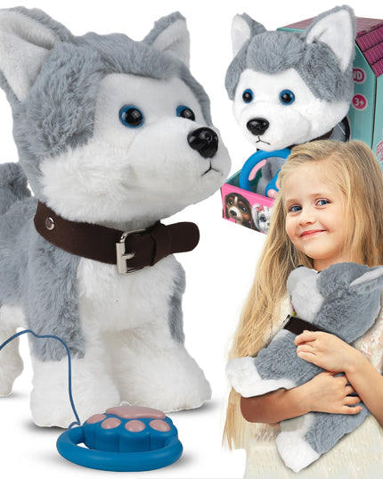 Interaktyvus Husky šuniukas, valdomas balsu, lietimu ir pulteliu