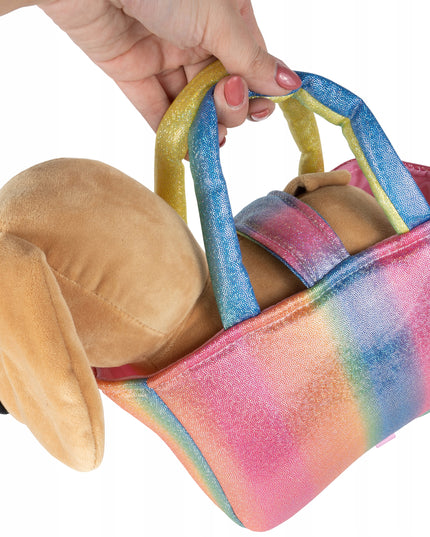 Šuniukas Minkštas Mielas Pliušinis Žaisliukas Rankinėje