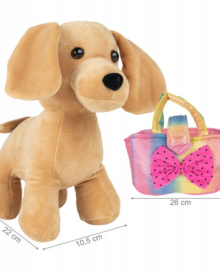 Šuniukas Minkštas Mielas Pliušinis Žaisliukas Rankinėje