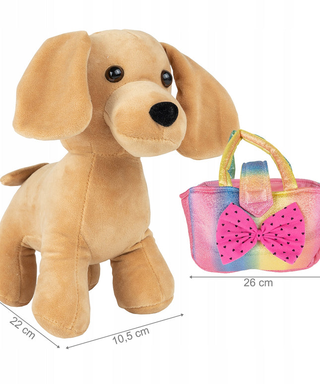 Šuniukas Minkštas Mielas Pliušinis Žaisliukas Rankinėje