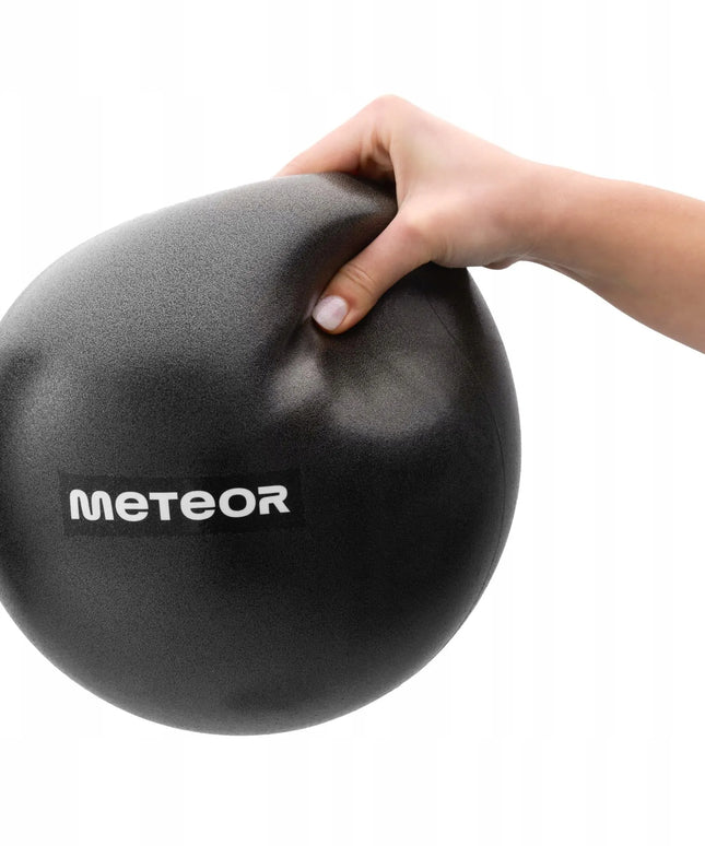 Meteor pilateso ir reabilitacijos kamuolys, 22 cm, minkštas, pripučiamas, juodas