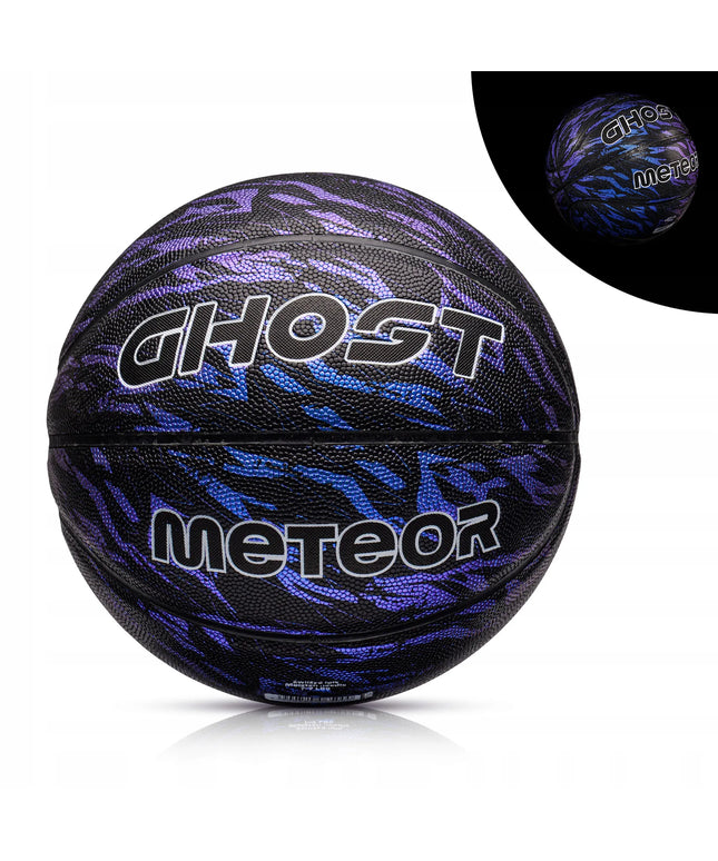 Krepšinio kamuolys Meteor Ghost vyriškas 7 dydžio holografinis šviečiantis