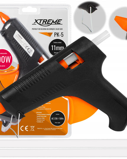 Karšto klijavimo pistoletas 100W 11mm galingas pistoletas + 2 klijų lazdelės rinkinys