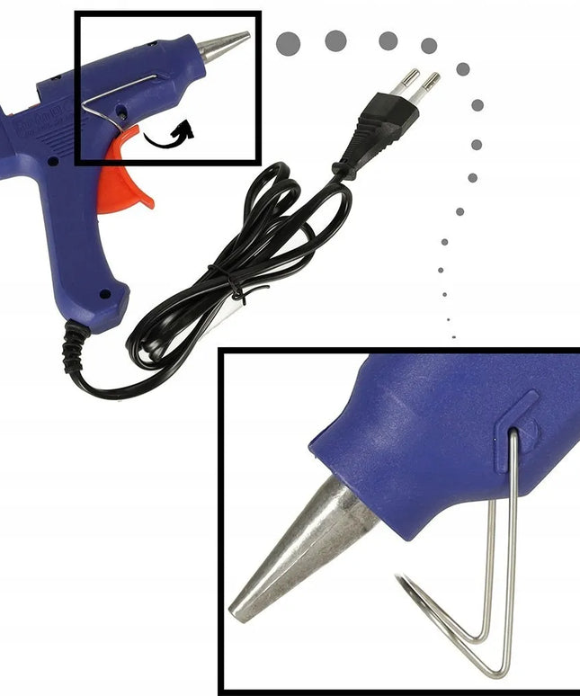 Elektromet karšto klijų pistoletas 100W, 11mm klijams su jungikliu