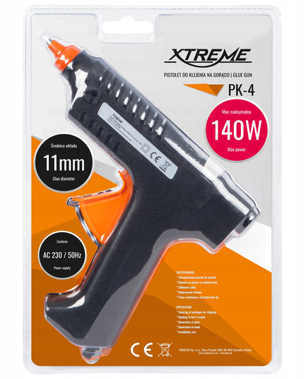 Karšto lydalo klijų pistoletas XTREME 140W 11mm klijavimo pistoletas + 2 klijų lazdelės rinkinys