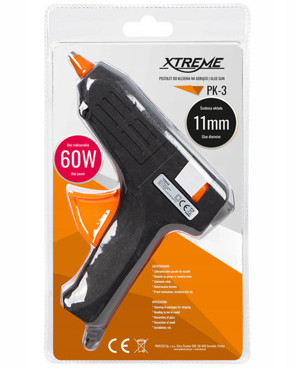 Karšto klijavimo pistoletas XTREME 60W 11mm + 2 klijų lazdelės