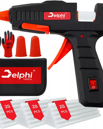 Delphi tools karštų klijų pistoletas 100W su 60 klijų pieštukų 7mm
