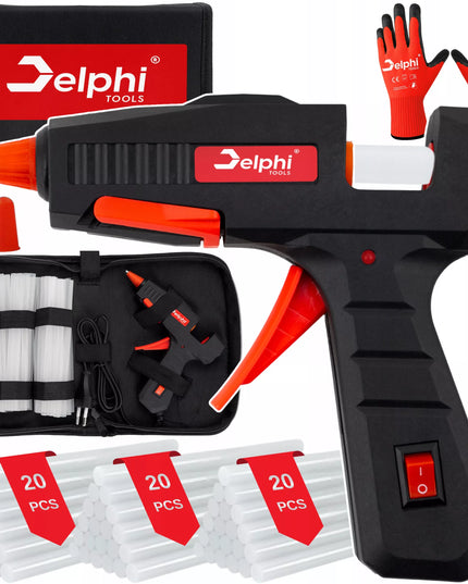 Delphi tools karštų klijų pistoletas 100W su 60 klijų pieštukų 7mm