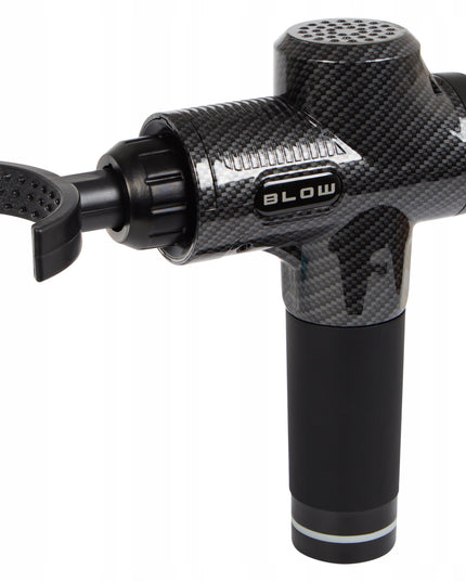 Masažinis pistoletas nugarai ir kūnui, masažuoklis MASSAGE GUN PRO rinkinys su 10 antgalių