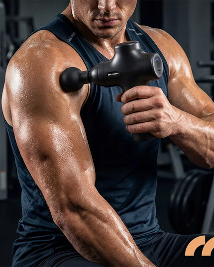 Nugaros, kūno ir pėdų masažo pistoletas Maltec BodyBeat Go su dėklu ir 6 antgaliais
