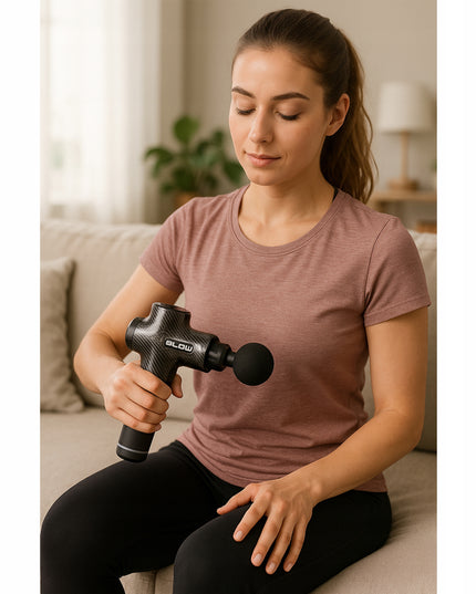 Masažinis pistoletas nugarai, kūnui, pėdoms. Masuoklis. MASSAGE GUN PRO su 10 antgalių