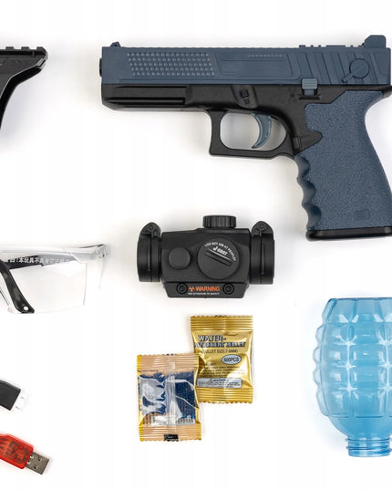 Elektrinis pistoletas vandens gelio kamuoliukams, „Glock“ replikos stiliaus