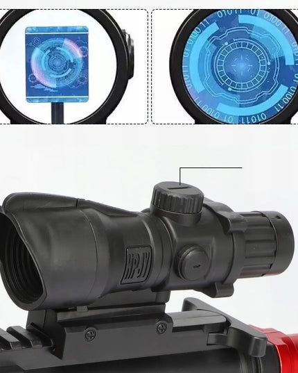 Automatinis žaislinis M4A1 šautuvas su geliniais rutuliukais, didelis XL rinkinys, 20 000 rutuliukų
