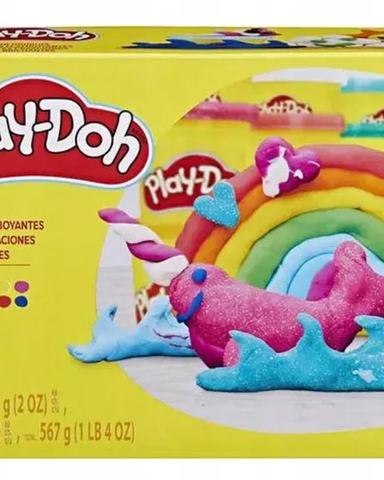 PLAY-DOH plastilino rinkinys „Multicolor Magic Pack“, 12 indelių, įvairios spalvos ir blizgučiai