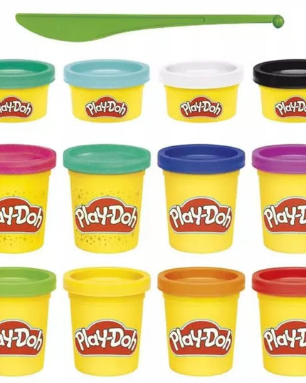 PLAY-DOH plastilino rinkinys „Multicolor Magic Pack“, 12 indelių, įvairios spalvos ir blizgučiai