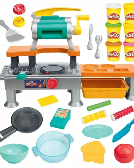 PLAY-DOH plastilinas „Super“ virtuvė su garsais, 6 indeliai ir priedai G2309