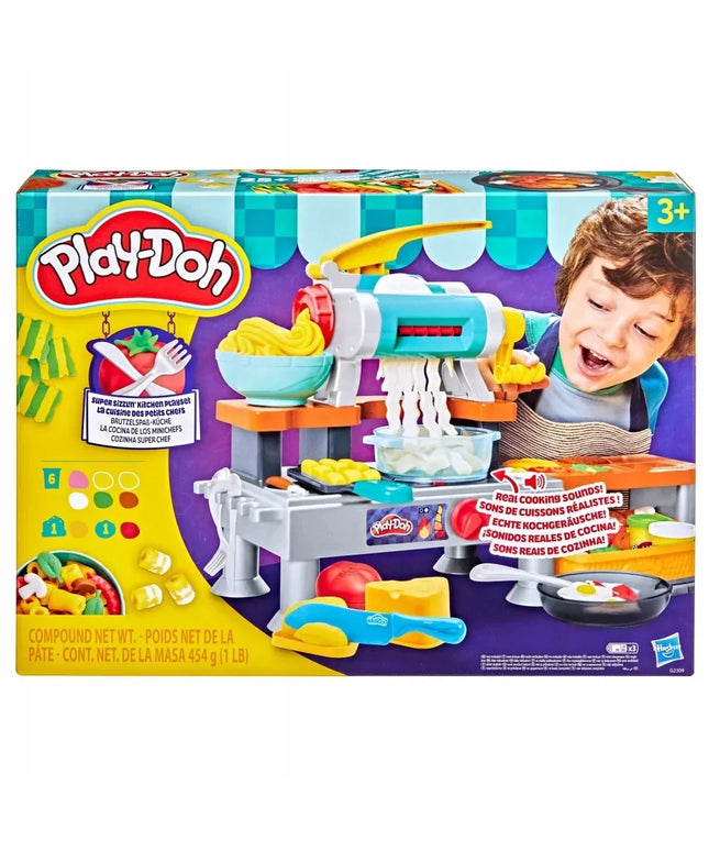 PLAY-DOH plastilinas „Super“ virtuvė su garsais, 6 indeliai ir priedai G2309