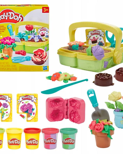 PLAY-DOH „Žydinčių gėlių“ rinkinys su modelinu, formelėmis ir priedais