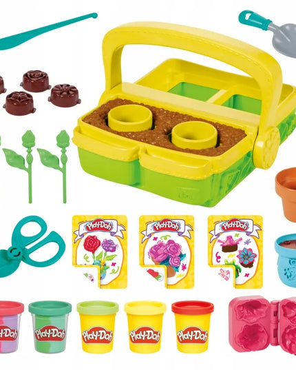 PLAY-DOH „Žydinčių gėlių“ rinkinys su modelinu, formelėmis ir priedais