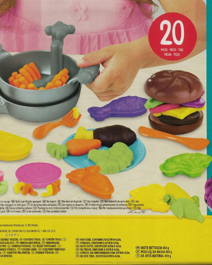 „Play-Doh“ pietų rinkinys XXL, 6 modelino indeliai ir 20 priedų, F8119