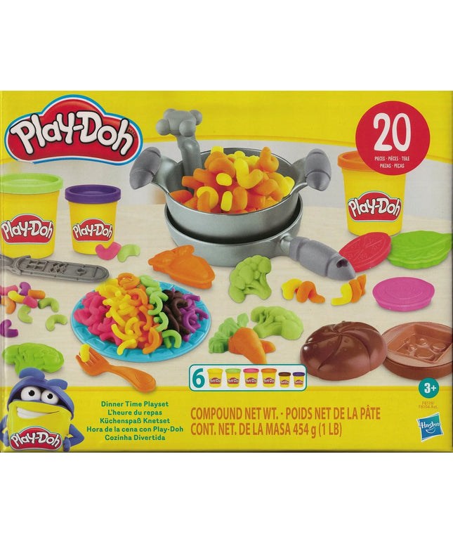„Play-Doh“ pietų rinkinys XXL, 6 modelino indeliai ir 20 priedų, F8119