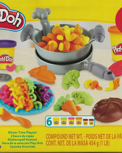 „Play-Doh“ pietų rinkinys XXL, 6 modelino indeliai ir 20 priedų, F8119