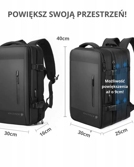 KELIONINĖ KUprinė KABININĖ 40x30x20 USB-C RANKINIS BAGAŽAS LĖKTUVUI RYANAIR