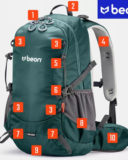 Turistinė trekingo kuprinė 30L Beon XB540 žalia