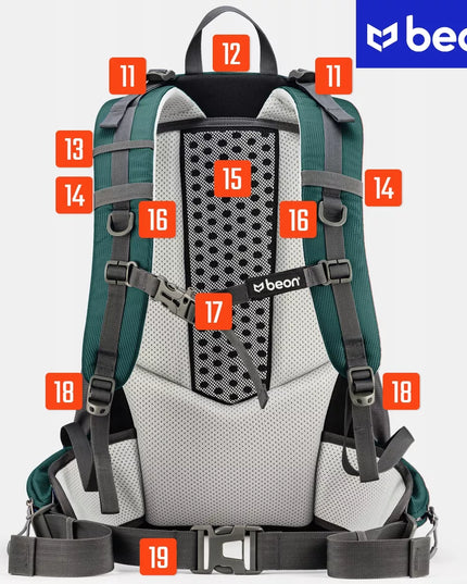 Turistinė trekingo kuprinė 30L Beon XB540 žalia