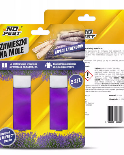 Skystis Drabužių Kandims Pakabukas Levandų NO PEST (10 vnt)