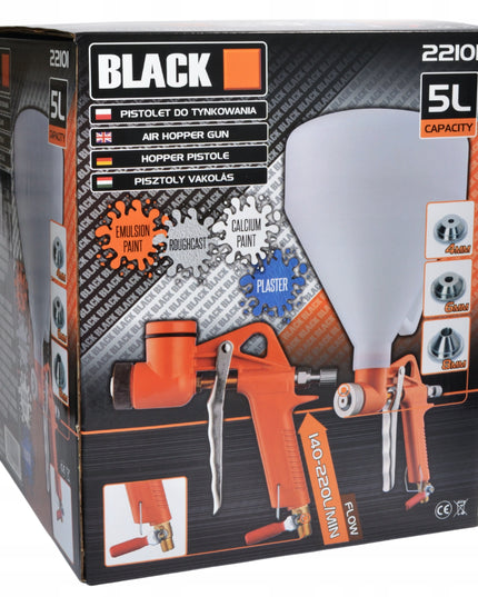 Pneumatinis purškiamasis tinkavimo ir sienų dažymo pistoletas, 5L