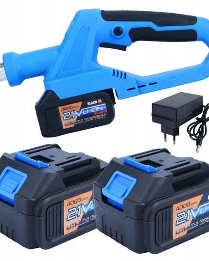 Akumuliatorinė žoliapjovė Black 21V, 2x4Ah akumuliatoriai, diskas, peilis, galvutė, rinkinys