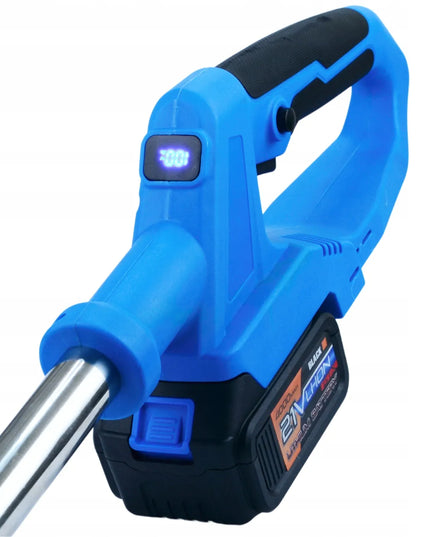 Akumuliatorinė žoliapjovė Black 21V, 2x4Ah akumuliatoriai, diskas, peilis, galvutė, rinkinys