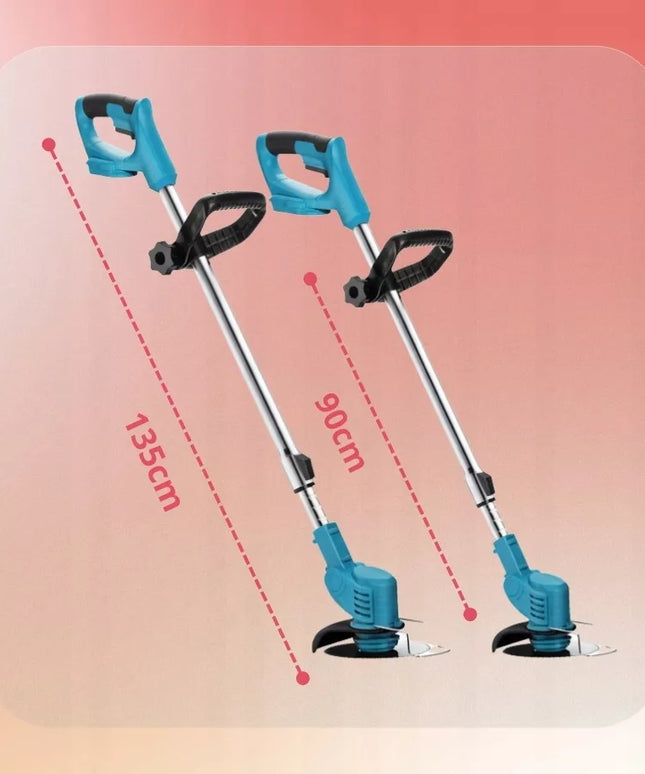 Akumuliatorinė žoliapjovė Hikey elektrinė vejapjovė 2x akumuliatoriai