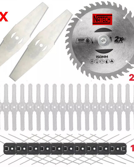 Akumuliatorinė žoliapjovė NATECH 1000W bešepetėlinė su 2 baterijomis