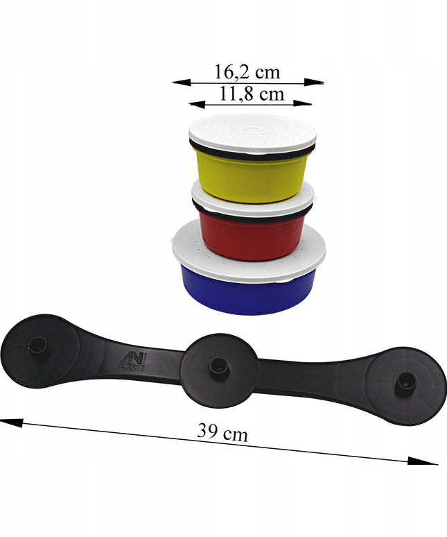 Pagrindas su sriegiu + 2 x Talpa 0.4L + 1 x 0.7L