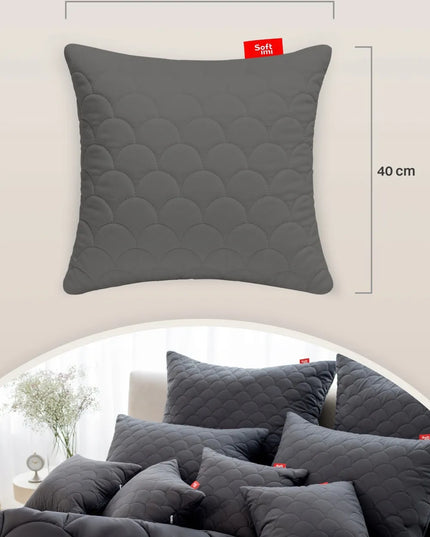 Antialerginė Pagalvė 2x40x40 cm Miego Komplektas Dygsniuota Pilka